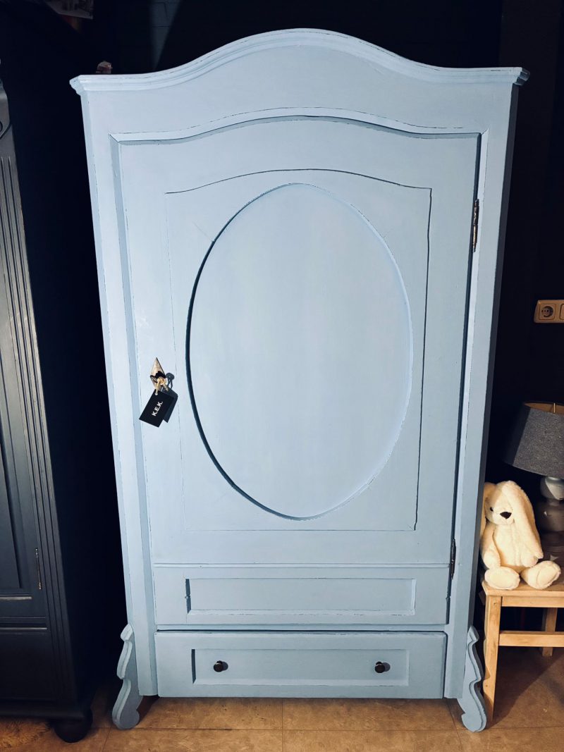 Brocante 1 deurs kast Lavendel