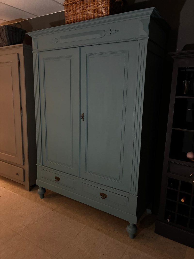 Brocante demontabele kast Petrol